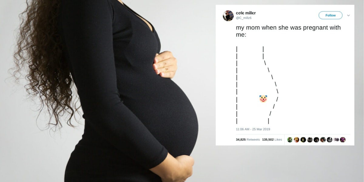 Twitter meme when she was pregnant with