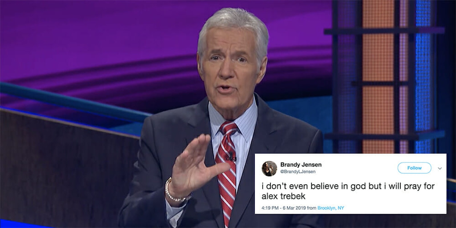 Alex Trebek announces he's been diagnosed with pancreatic cancer.
