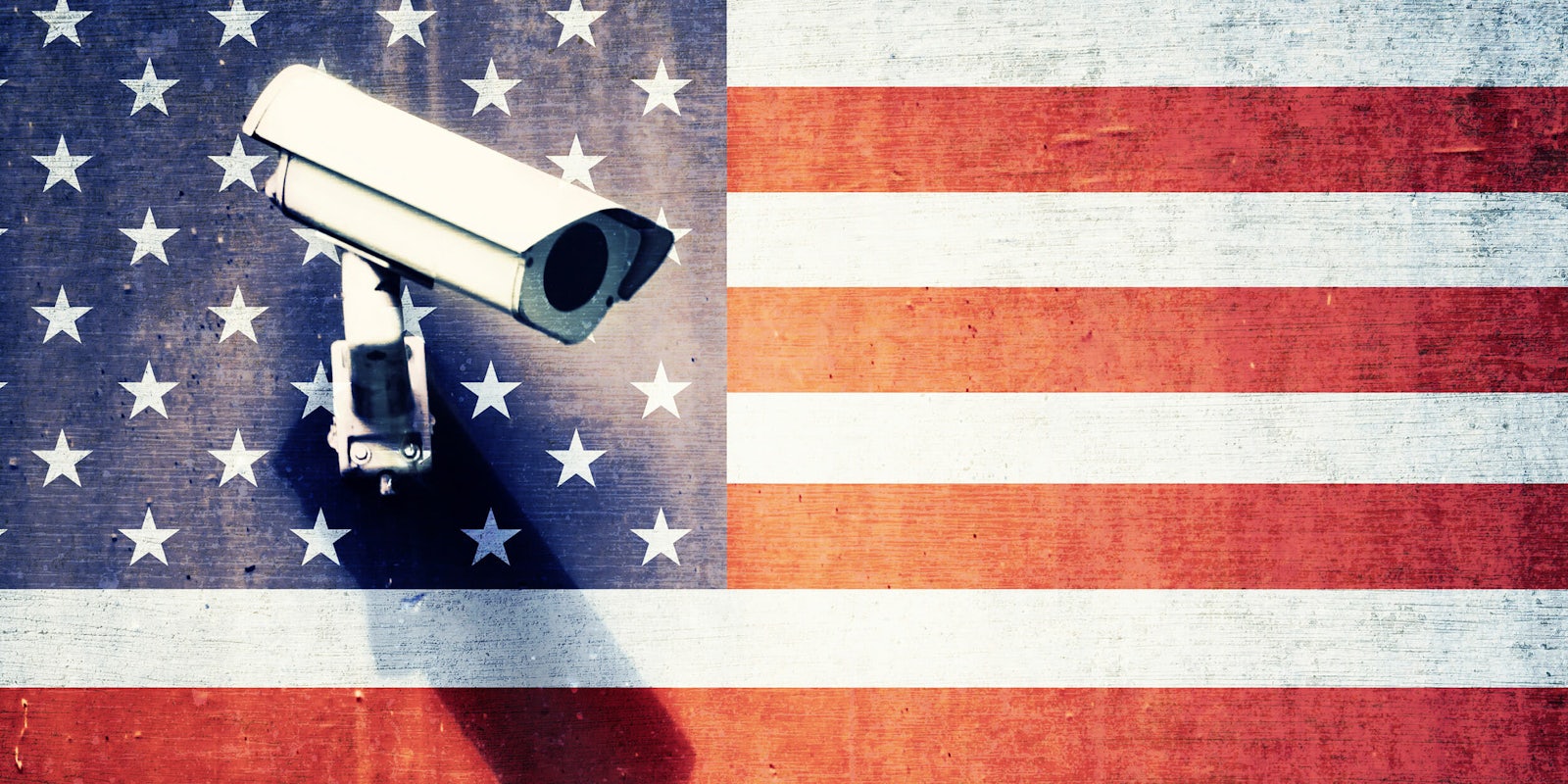 american flag surveillance camera