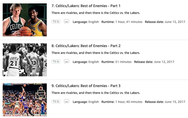 How to Watch 30 for 30 s Celtics Lakers Best of Enemies for Free