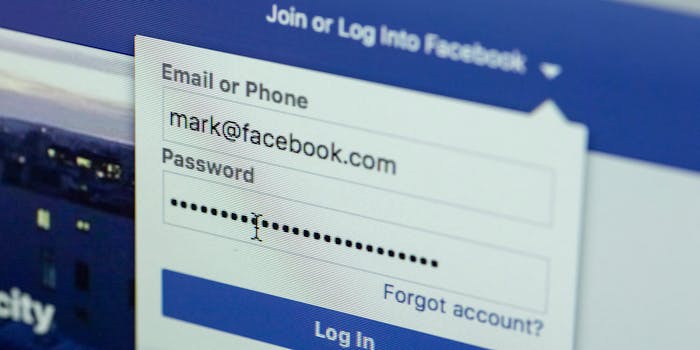 facebook password unencrypted