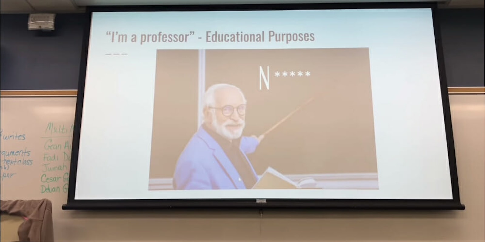 N-word professor