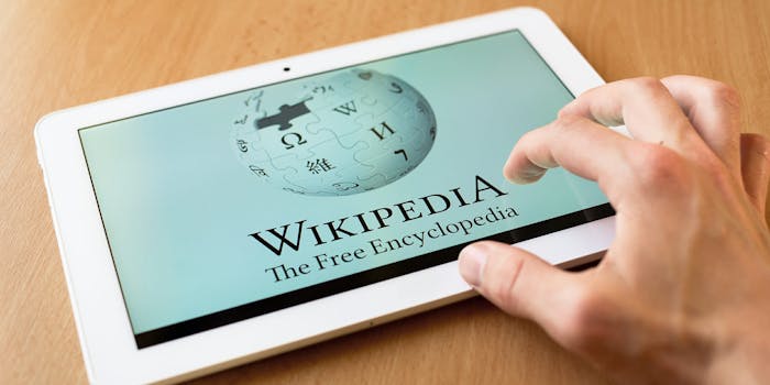 wikipedia on tablet