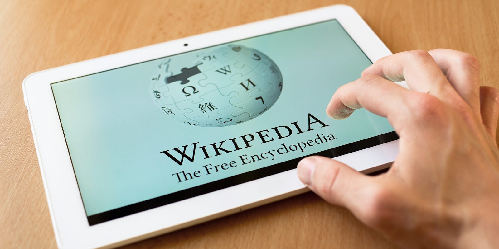 wikipedia on tablet