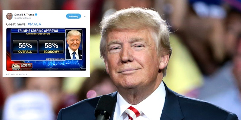 Donald Trump Approval Rating Poll Tweet Fox Business