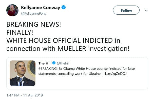 Kellyanne Conway Mueller tweet