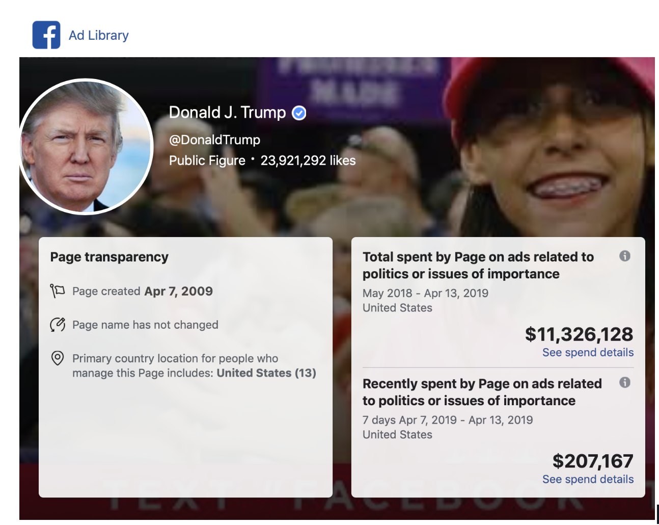 facebook political ad spending donald trump beto orourke kamala harris