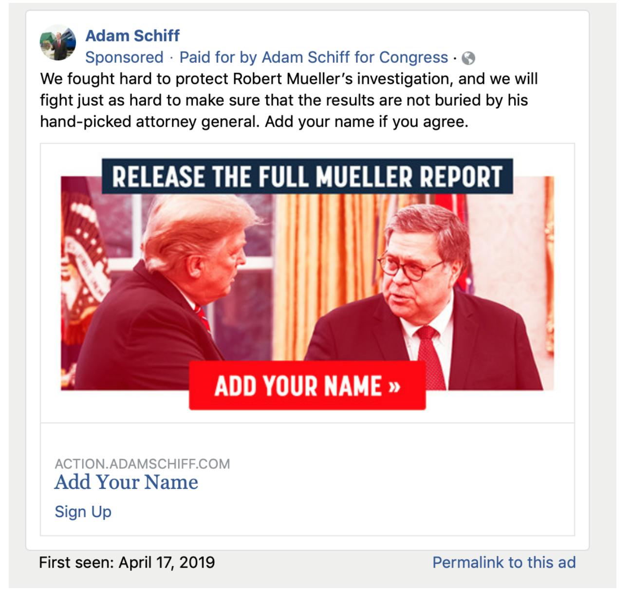 trump mueller facebook schiff