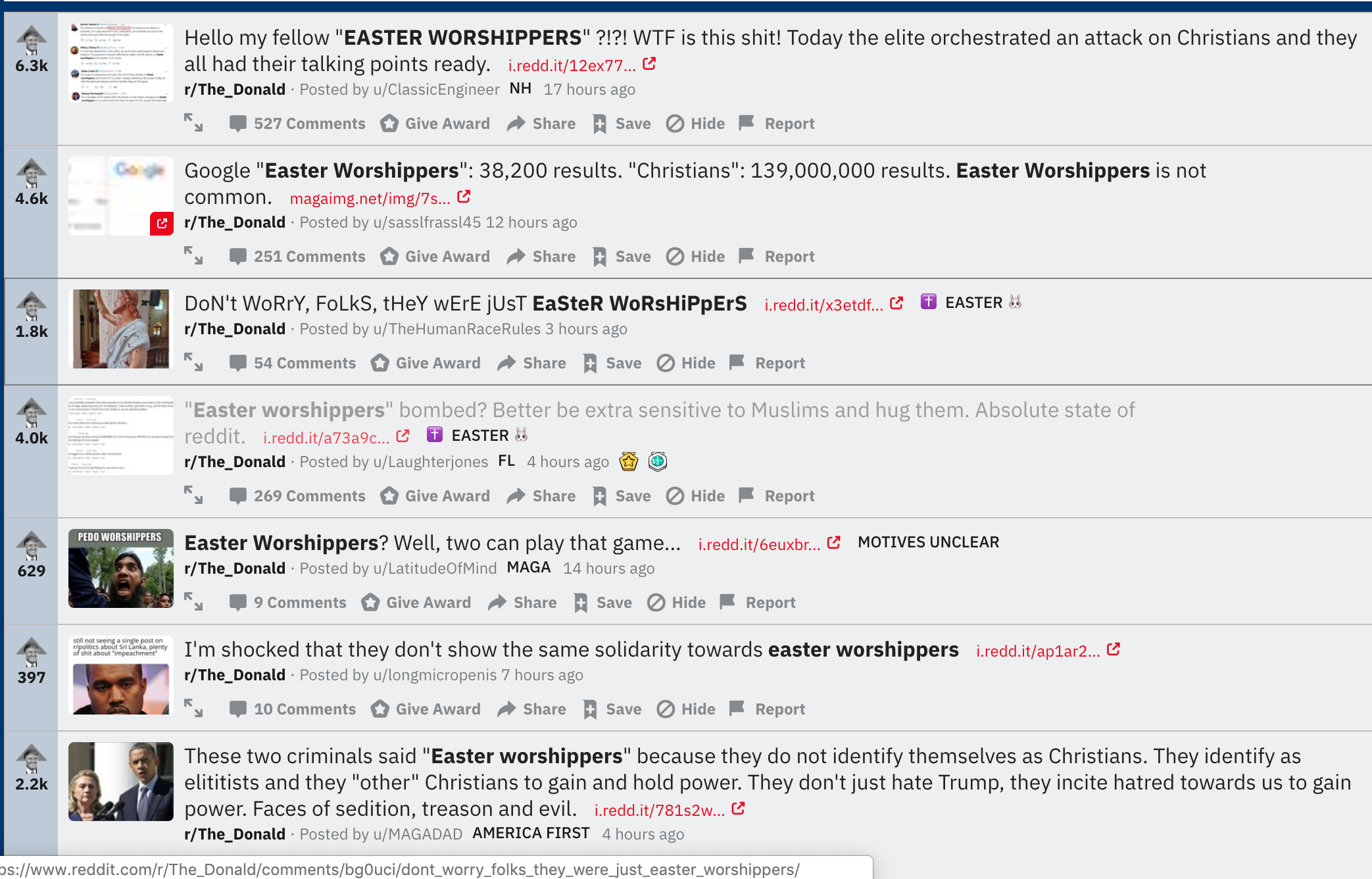 reddit easter worshippers