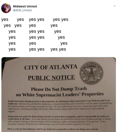 white supremacist flier