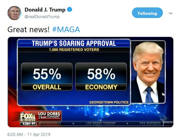 Trump Approval Rating Georgetown Poll Twitter