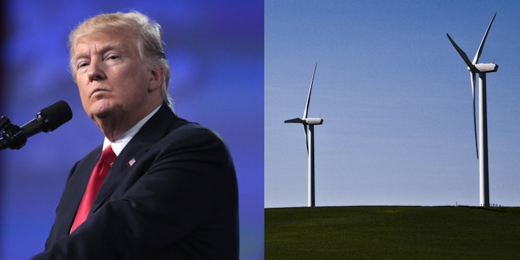 Trump Windmills Green New Deal AOC