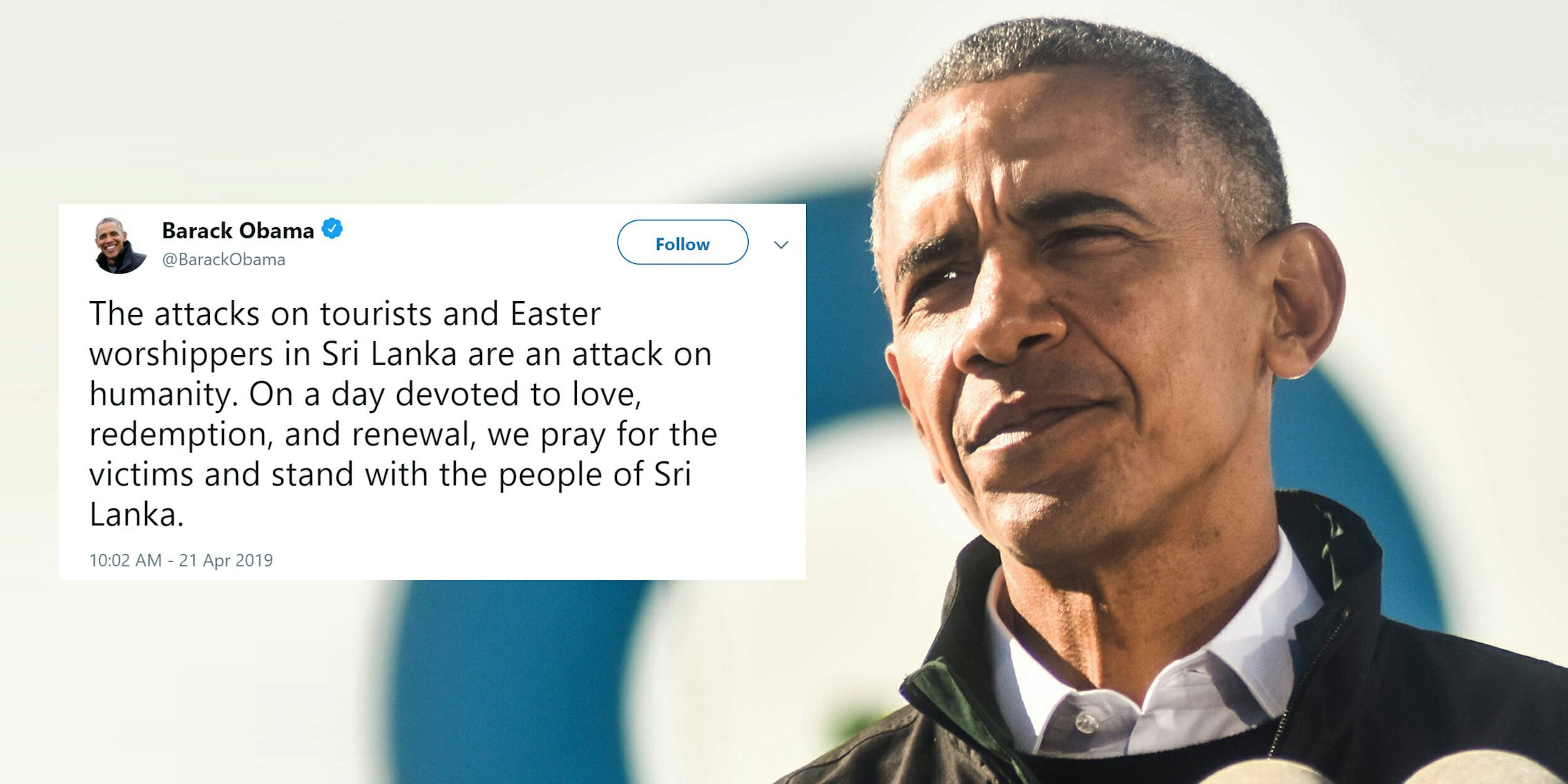 barack obama easter worshippers tweet