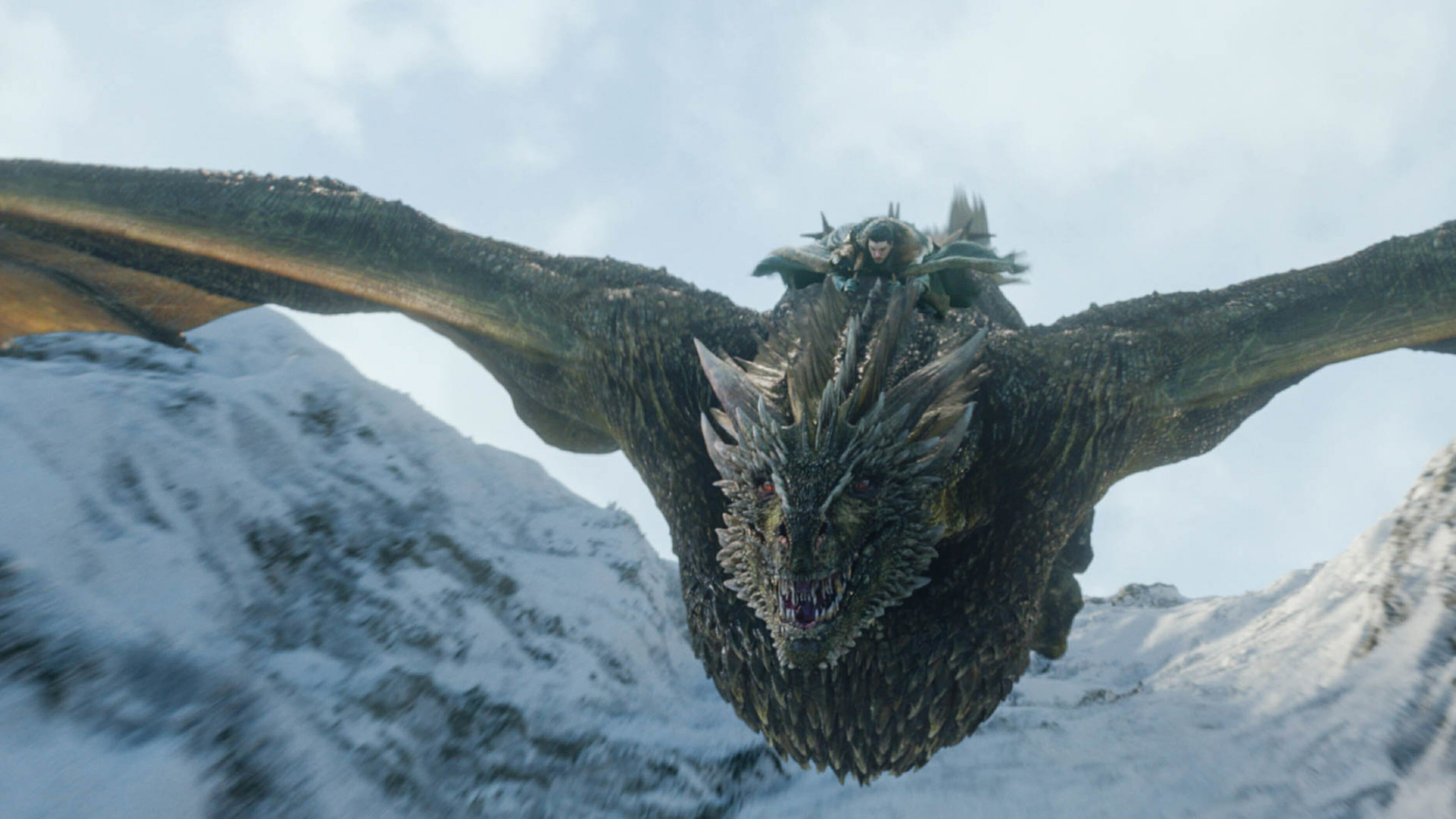 game of thrones jon snow riding rhaegal