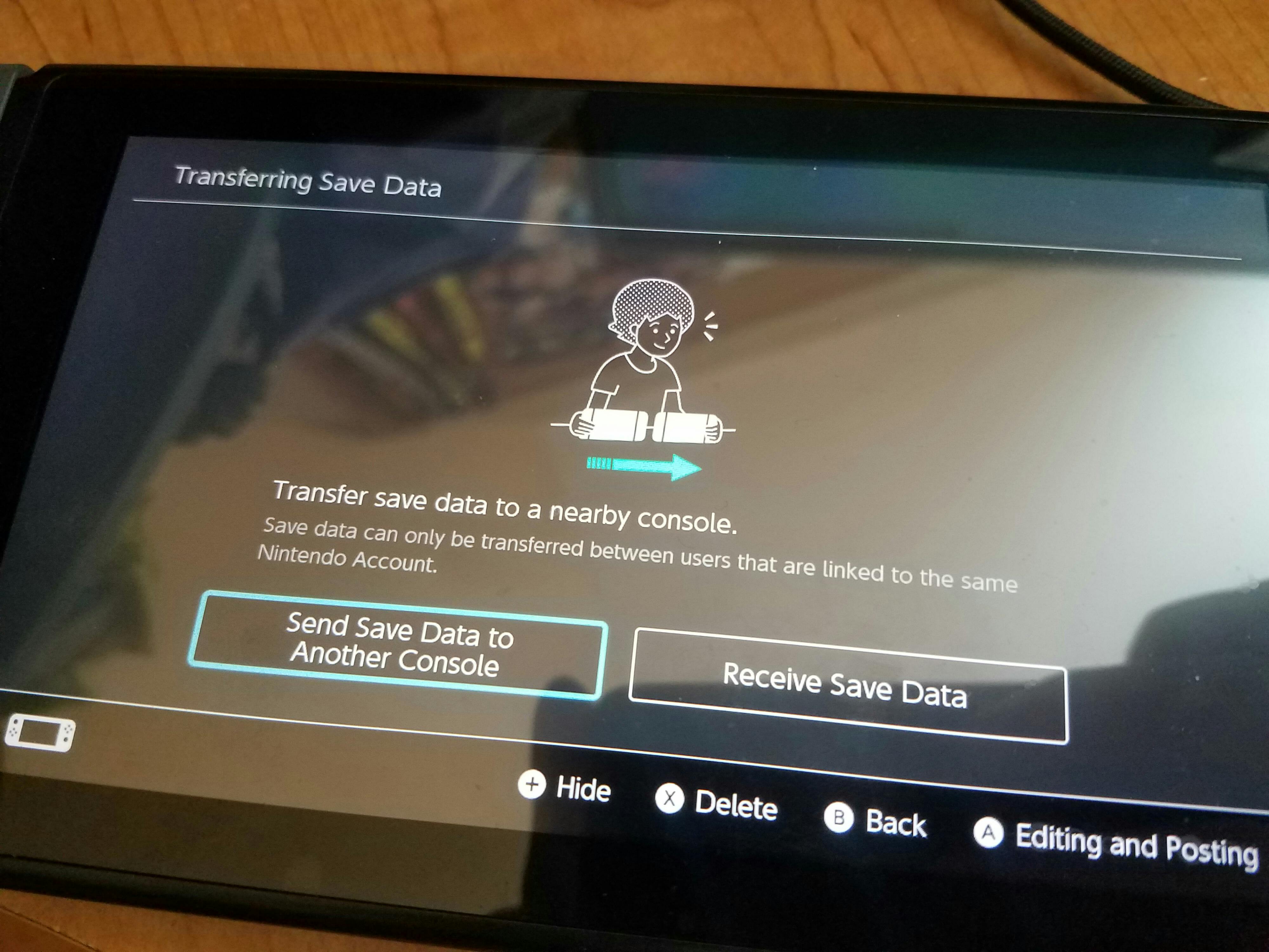 how to transfer nintendo switch save data