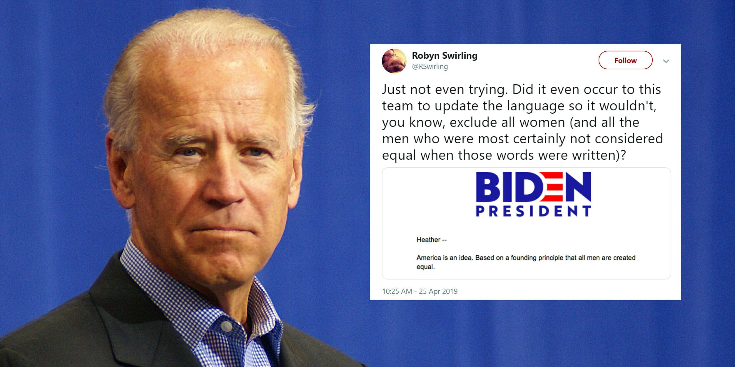 Biden's 'All Men' Focused 2020 Announcement Gets Roasted