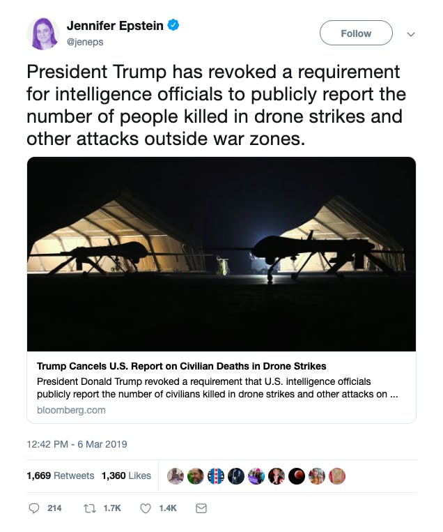 Obama vs Trump - Drone strike casualties