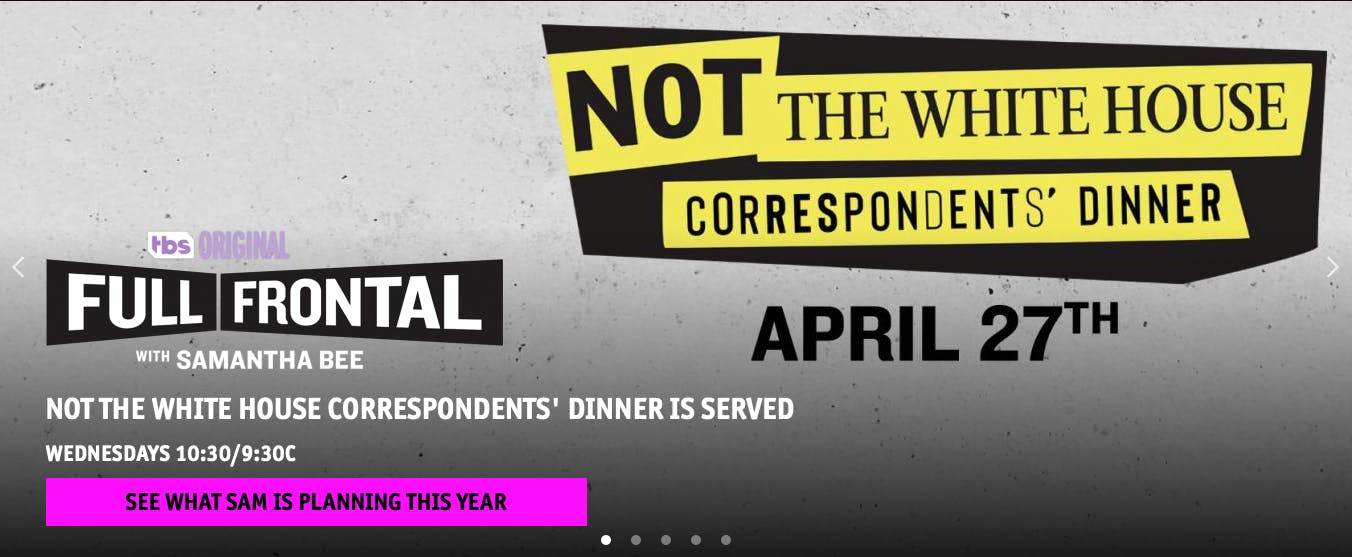 watch not the White House correspondents dinner online free on TBS