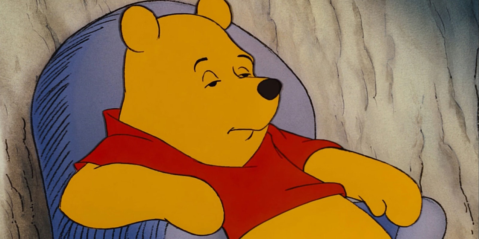 winnie the pooh falling asleep in chair meme