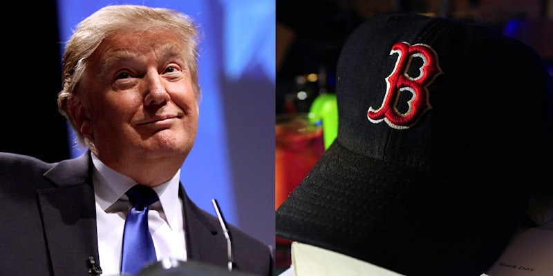 Red Sox Red Socks White House Donald Trump