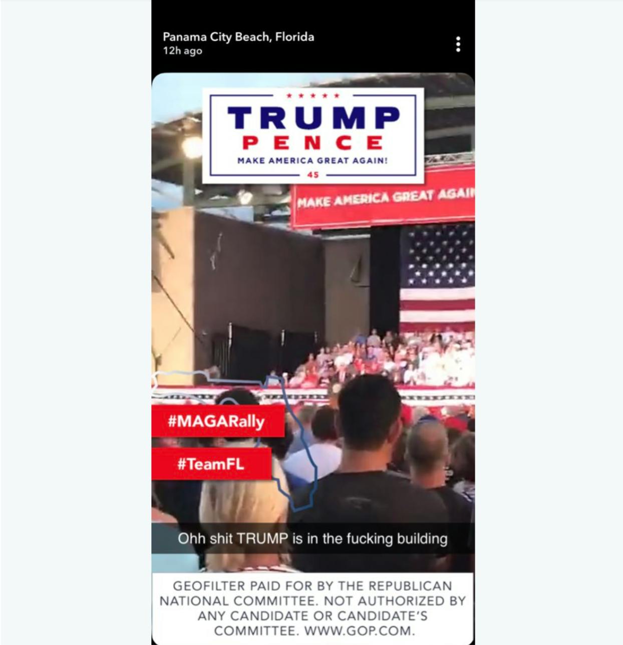 trump rally snapchat