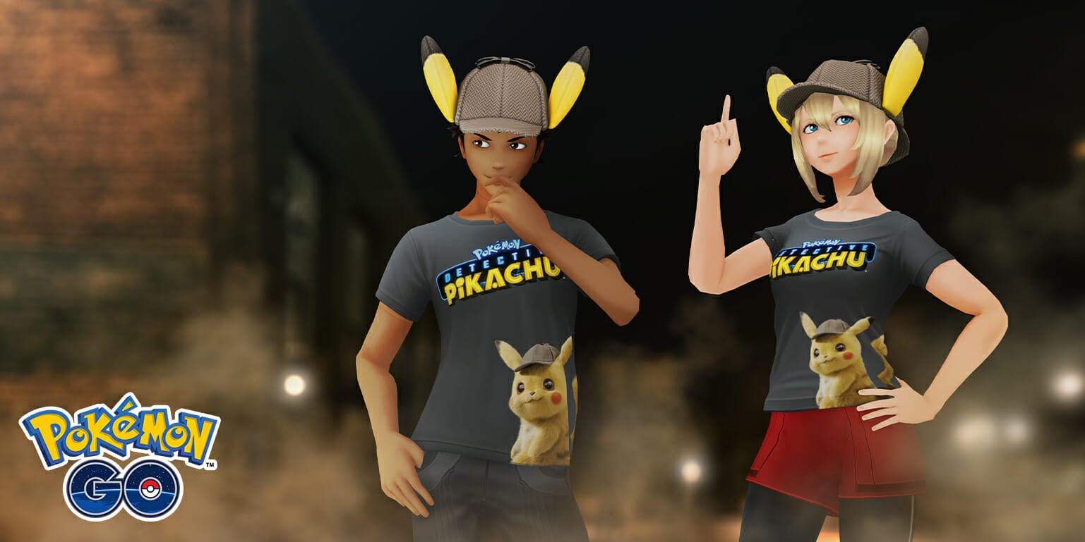 detective pikachu pokemon go cosmetics