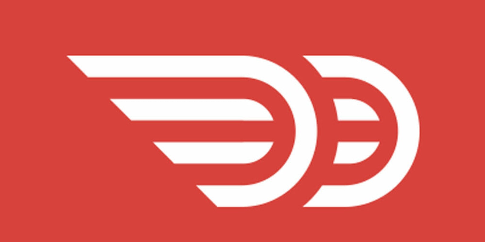 Door Dash logo on a red background