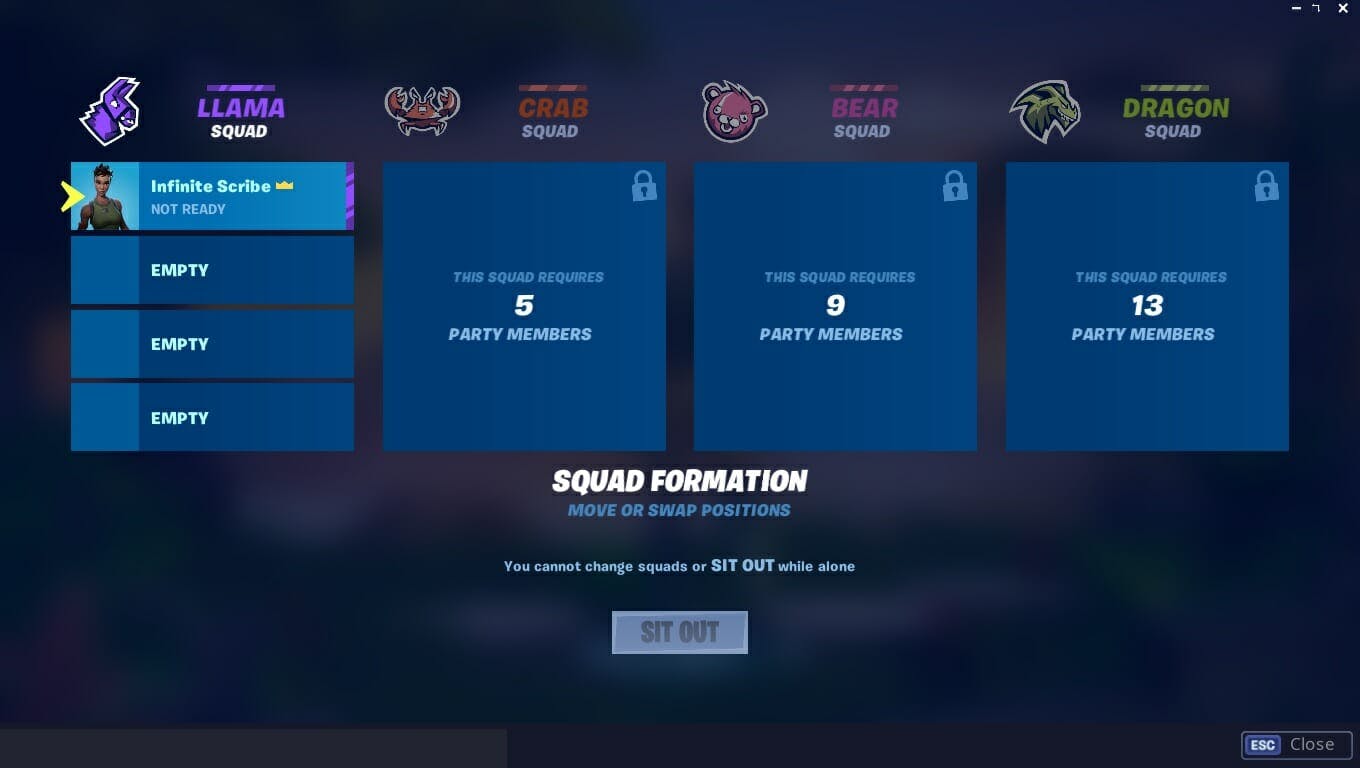 Fortnite Large Party Support - Create a 16 player lobby