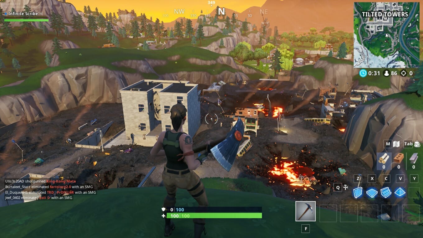 fortnite tilted towers destroyed 2