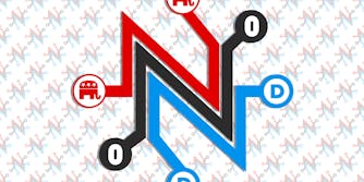 net neutrality logo with democrat and republican logos