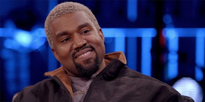 Kanye West appears on David Letterman's Netflix show.