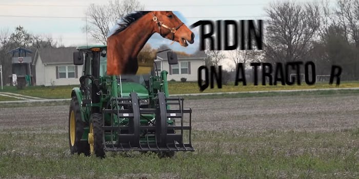 old town road horse tractor