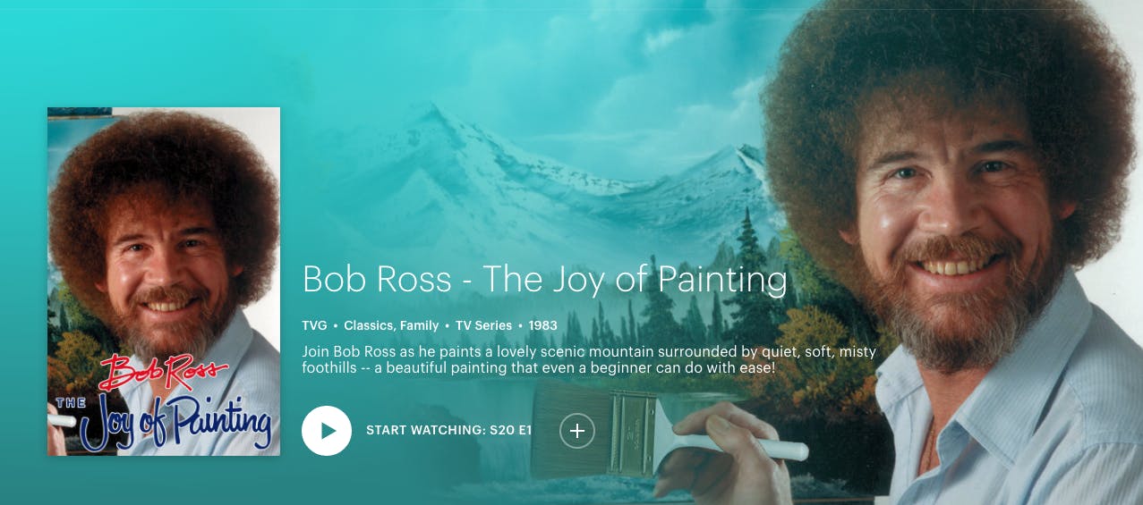 watch Bob Ross joy of painting online free on hulu