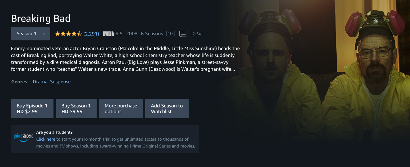 How to watch on sale breaking bad for free