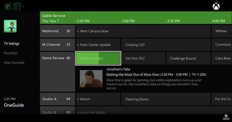 xbox one digital tv tuner - oneguide