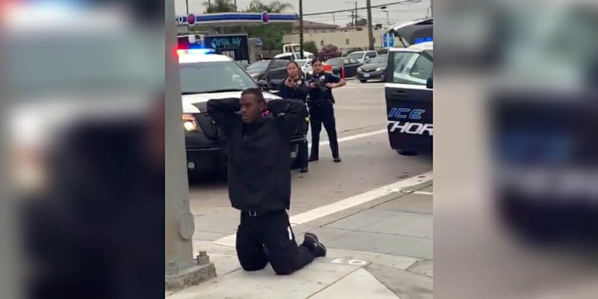 Woman Records Police Holding Black Man at Gunpoint to 'Save His Life'