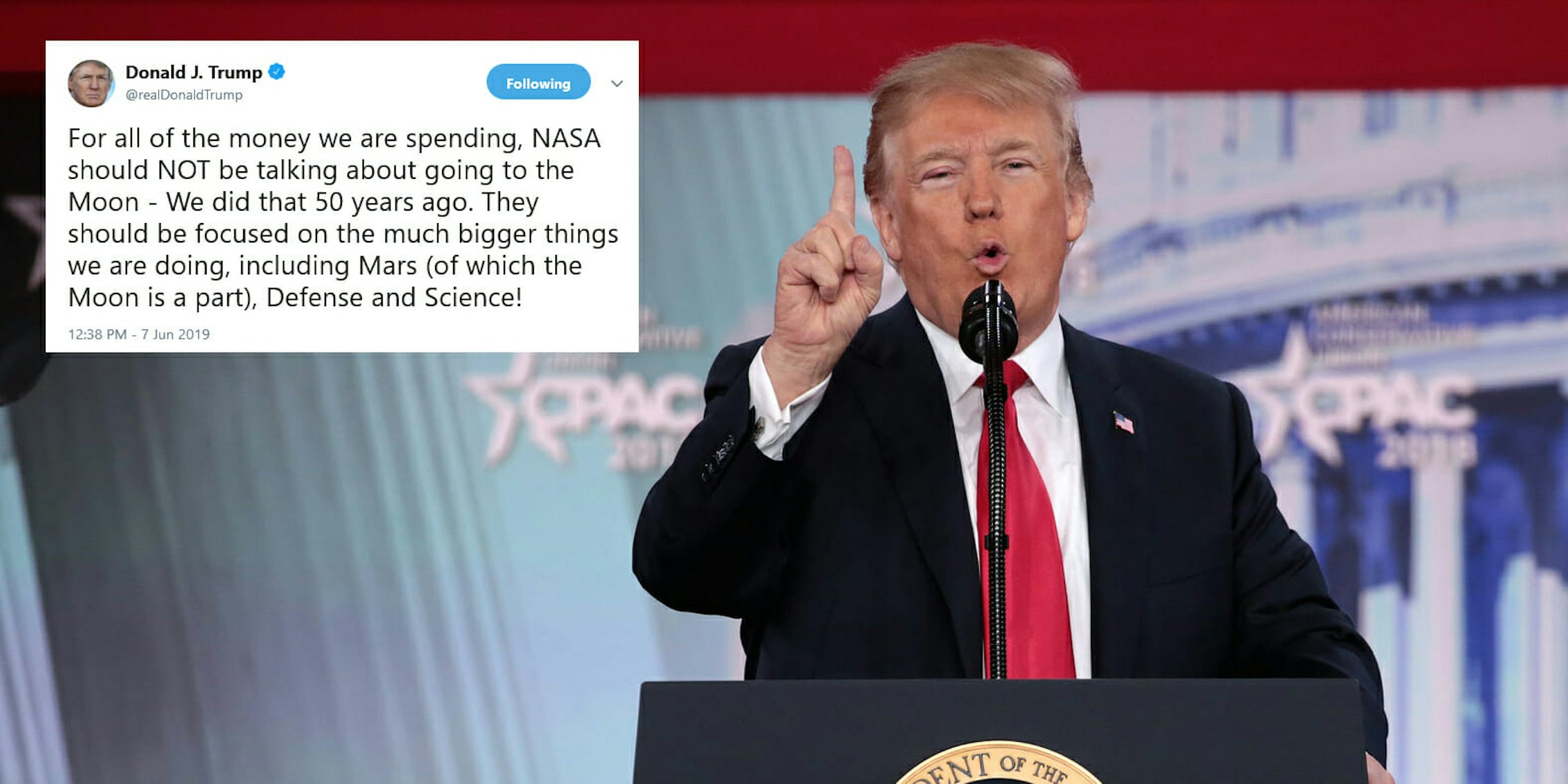 Donald Trump Moon and Mars Tweet