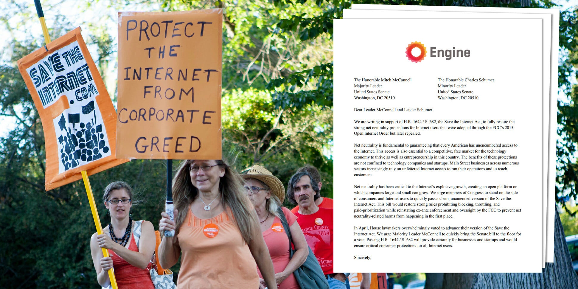 Net Neutrality Startups Letter Save the Internet Act Senate