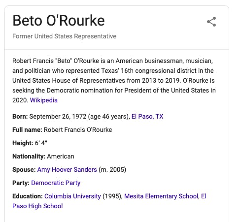 beto orourke height