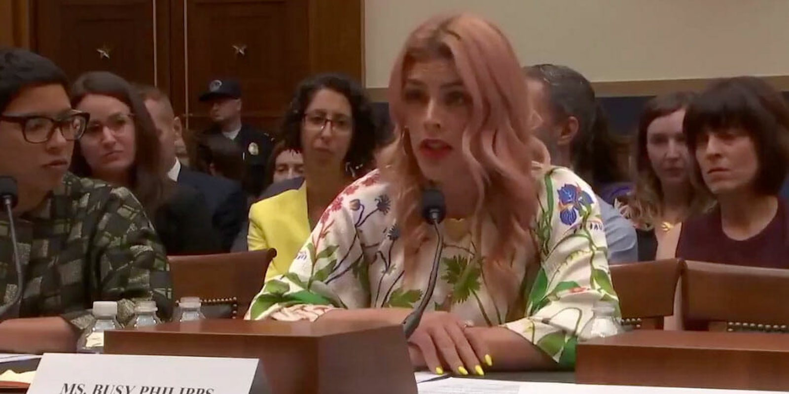 Busy Philipps seen testifying in Congress against the recent abortion bans