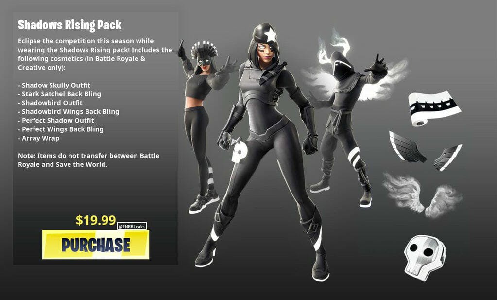 New Fortnite Skin Styles Black And White Shadows Rising New Fortnite Skin Lets You Own Your Inner Darkness