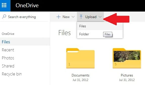 microsoft onedrive storage usage