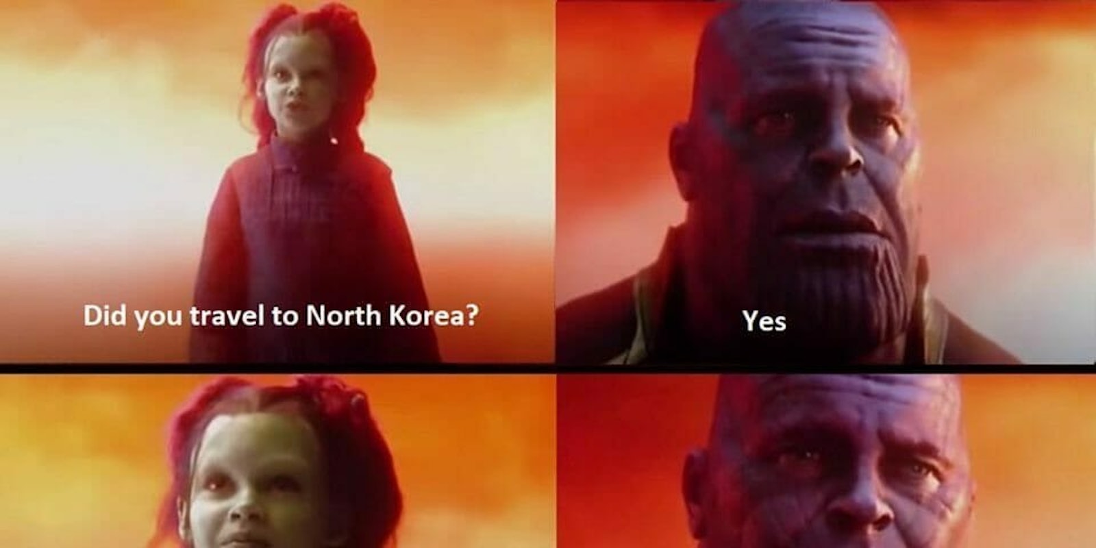 north korea thanos meme