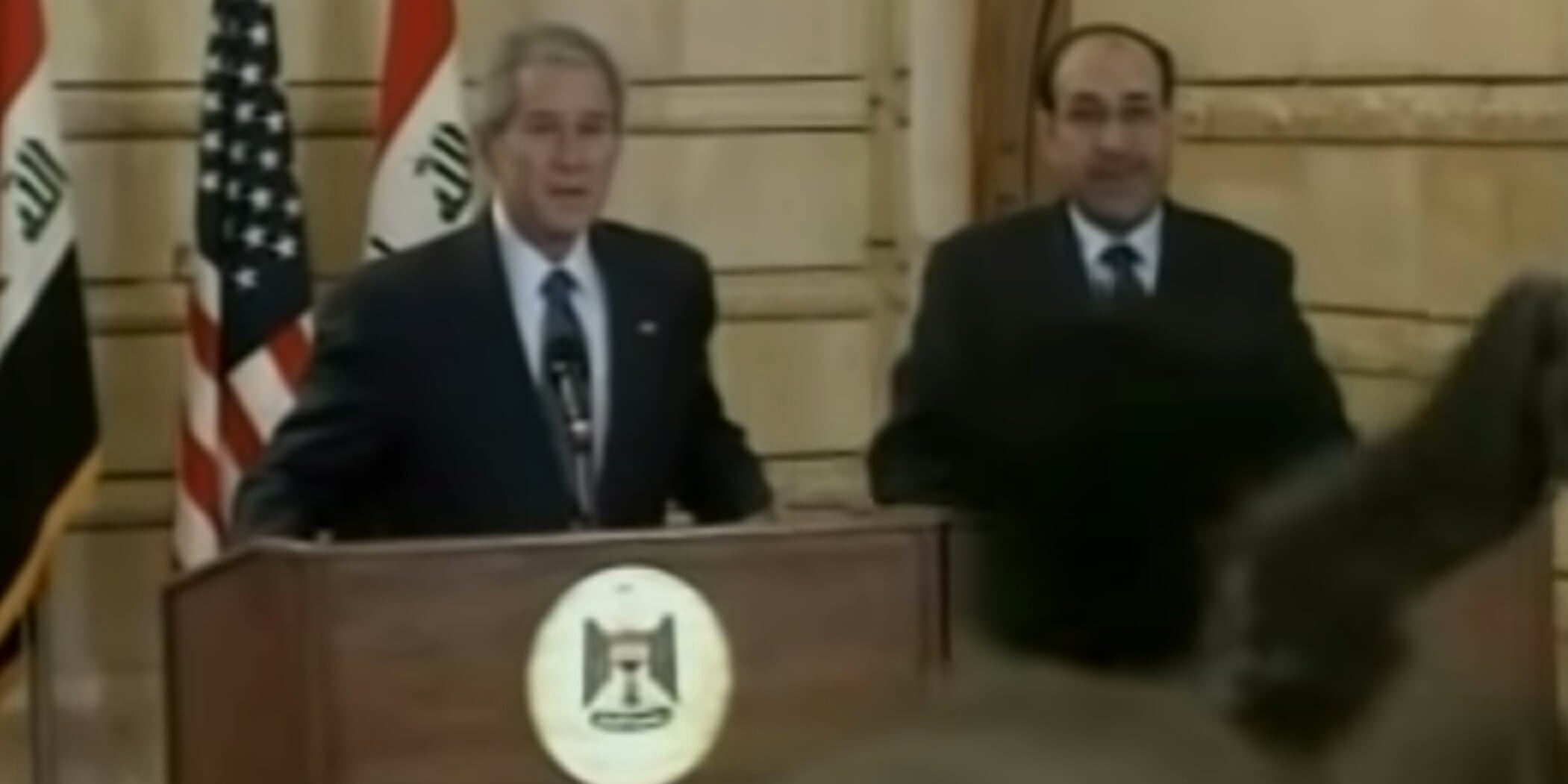 The Guy Who Threw His Shoes at W. Bush Endorses