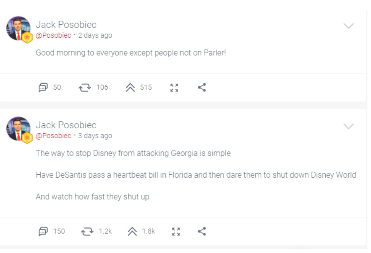 I downloaded Parler to compare it with Twitter