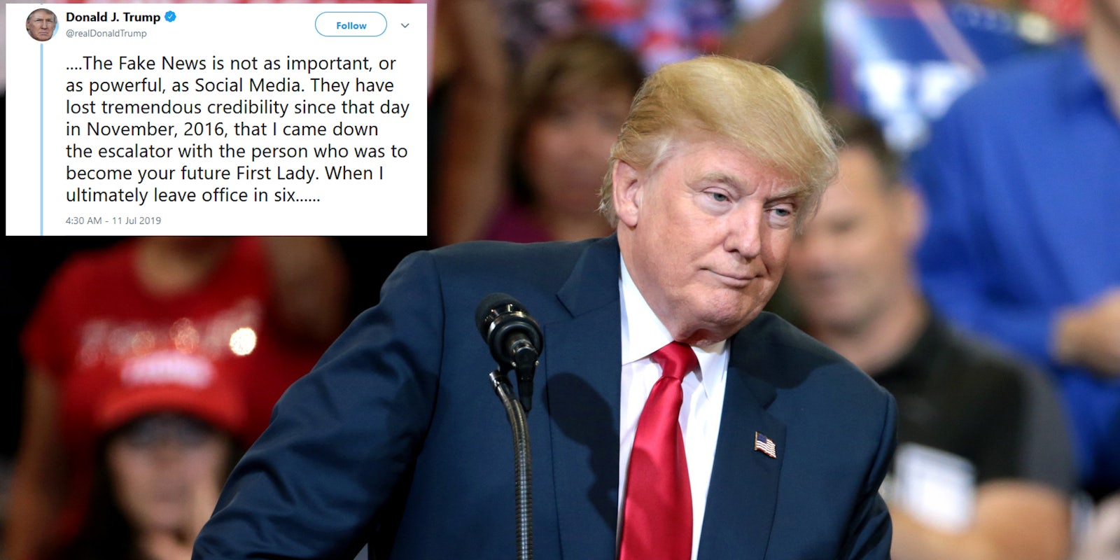 Donald Trump Twitter Thread Escalator Wrong Date