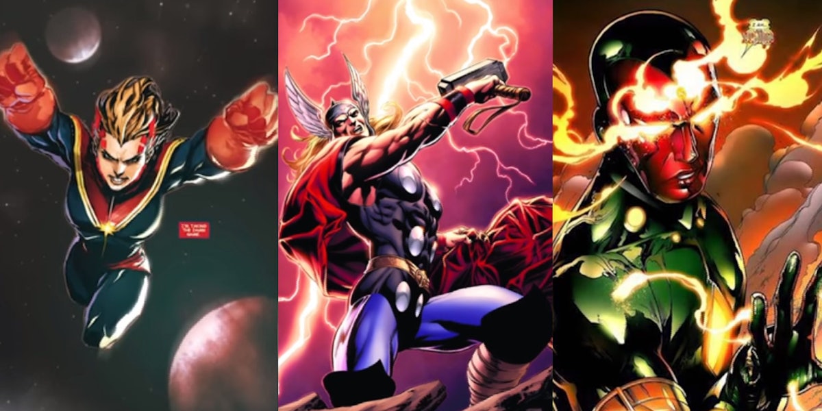Most powerful Marvel heroes Marvel Universe Hulk Captain Marvel Thor Doctor Strange Scarlet Witch