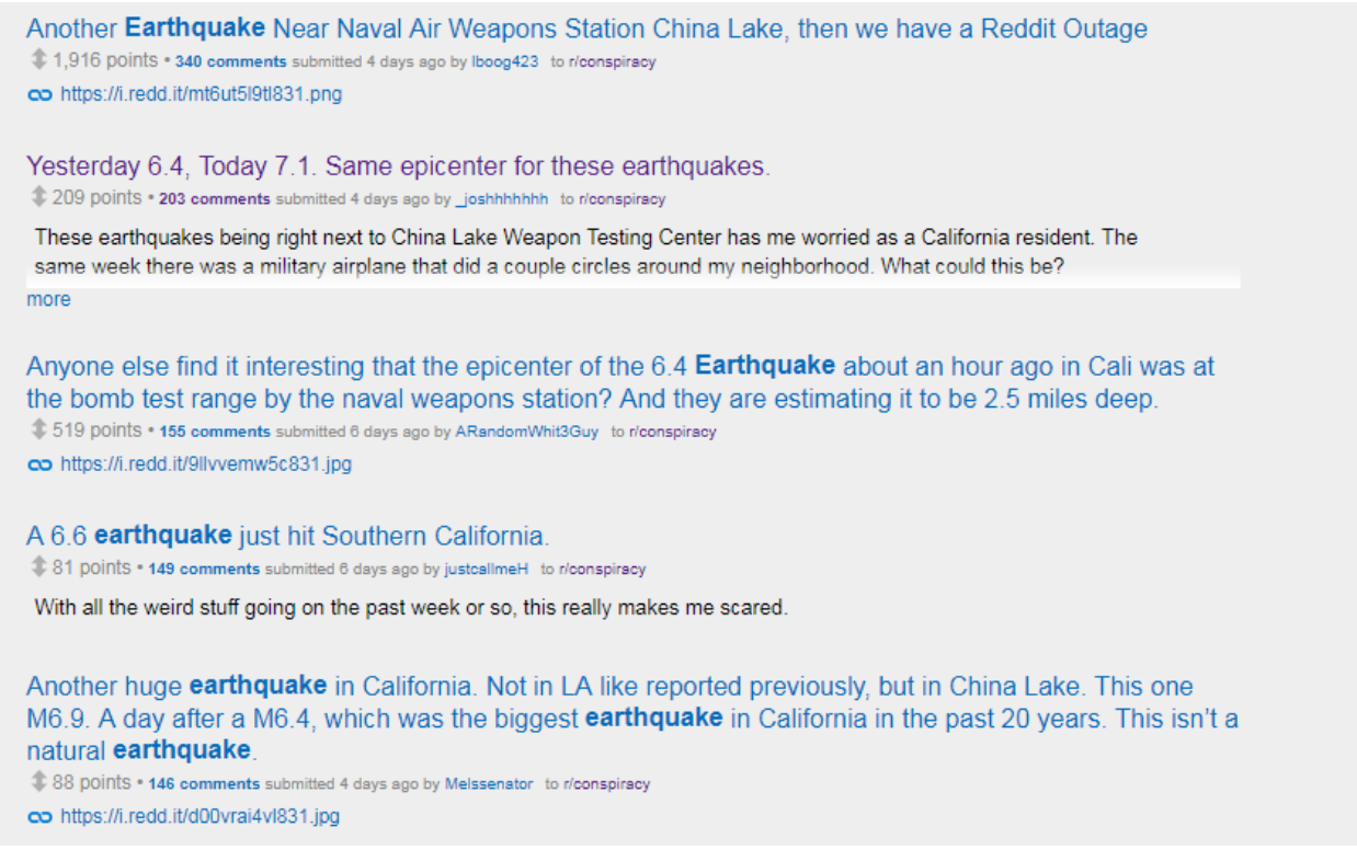 earthquake conspiracy theories