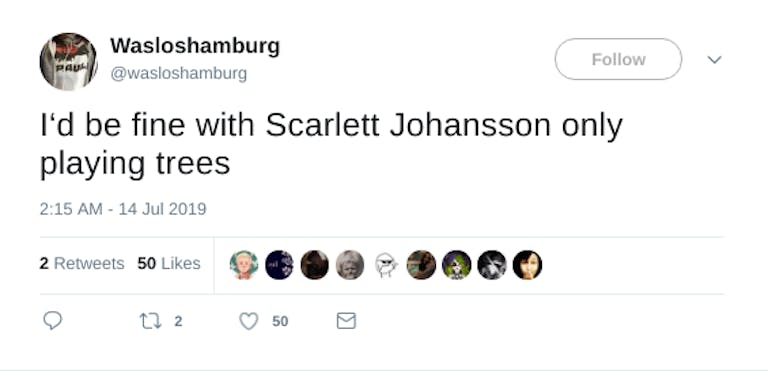 Twitter reactions Scar-Jo