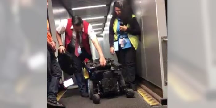airport-staff-break-womans-wheelchair